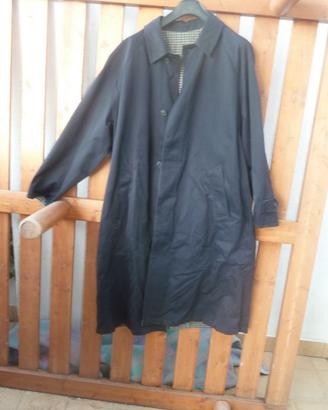 Impermeabile cappotto blu double face