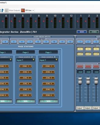 crossover attivo processore audio mixer 