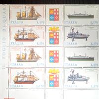 Francobolli Costruzioni navi Italiane 1979