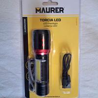 Torcia ricaricabile a Led "Maurer" NUOVA