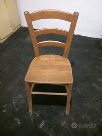 6 Sedie Legno Massello Stile Vecchia Osteria