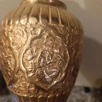 Coppia Vasi in ottone lavorati a mano Arte Persian