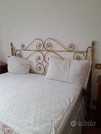 Spalliera letto matrimoniale ottone