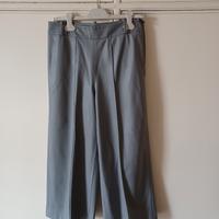 pantalone  ecopelle grigio perla