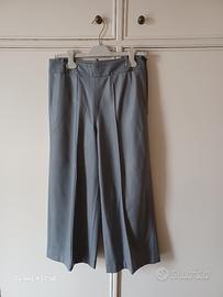 pantalone  ecopelle grigio perla