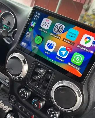 Navigatore CarPlay Android 14 5G 8+128 Jeep Jk3