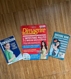 Set 3 libri riviste su salute e dimagrire