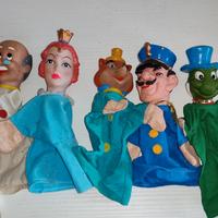 Lotto di 5 pupazzi burattini grillo parlante princ