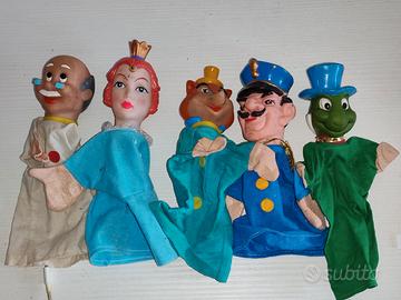 Lotto di 5 pupazzi burattini grillo parlante princ
