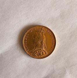 Sterlina oro 1888 Vittoria