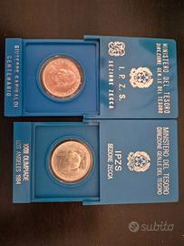N.2 monete da 500 lire in argento I.P.S.Z. Sez.Zec