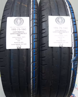 2 GOMME 195 75 16C CONTINENTAL A70475