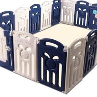 Box pieghevole per bambini blu e bianco