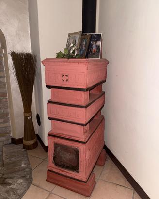 Stufa in terracotta rossa Becchi