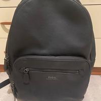 Zaino Polo Ralph Lauren in Pelle Martellata Nera