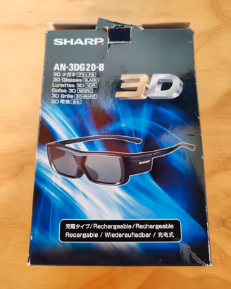 Occhiali 3D attivi ricaricabili Sharp AN-3DG20-B –