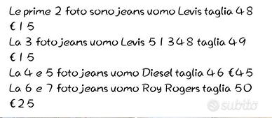 jeans di marca uomo