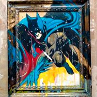 Quadro Batman DC artista Arena Antonello fumetto 