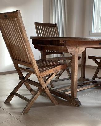 Tavolo ovale in legno Teak