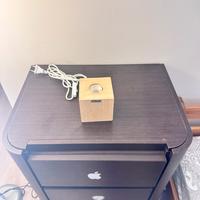 Lampade Cubiche in Legno-10 cm attacco E27