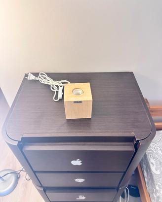 Lampade Cubiche in Legno-10 cm attacco E27