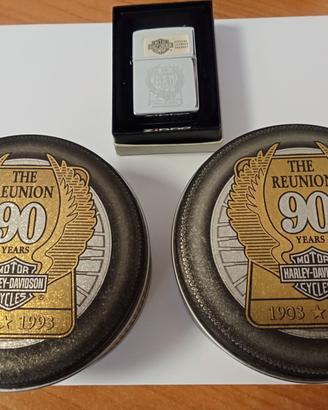 Zippo - LOGO Harley Davidson 90 Years - 1993   SET