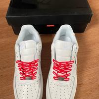 Sneakers basse SupremexNike Air Force 1 bianche/37