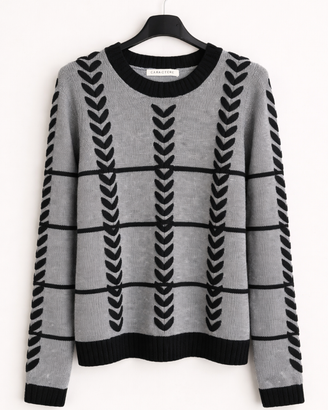 Maglione Caractère grigio nero XS elegante