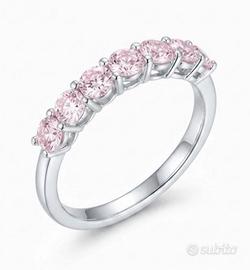 Anello Riviere Moissanite Argento 0,7 CT