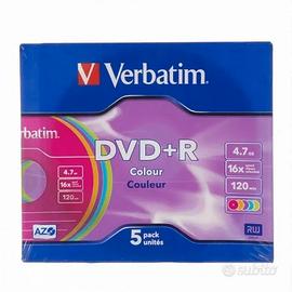 45 DVD+R Colour Verbatim 4,7GB 16x Speed 120min