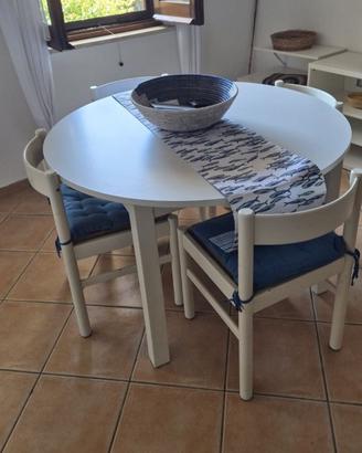 Tavolo tondo legno bianco