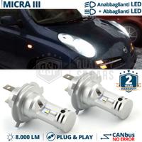 Lampadine LED H4 per NISSAN MICRA 3 Luce Bianca