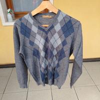 maglioncino a V conbipel in lana merlino 50%