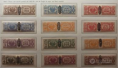 LUOGOTENENZA 1945 Pacchi Postali