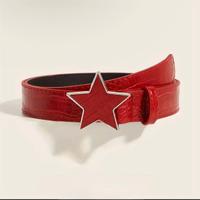 Cintura Rossa con Fibbia a Stella - Stile Y2K