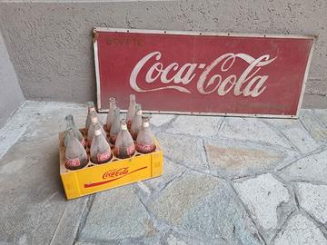 Insegna Coca Cola  - Bottiglie Coca Cola Vintage