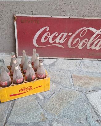 Insegna Coca Cola  - Bottiglie Coca Cola Vintage
