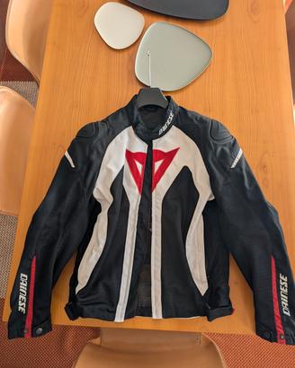 Giacca Dainese  HyperFlux D-Dry White Black Red 52