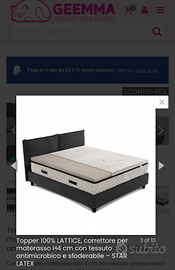 Topper matrimoniale lattice 100%