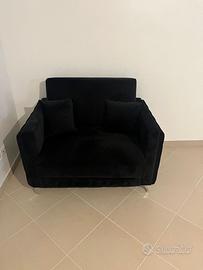Divano velluto nero