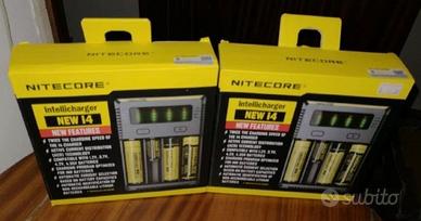 2 x caricabatterie nitecore new i4 per 18650