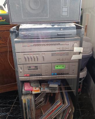 stereo phonola con mobiletto e giradischi 