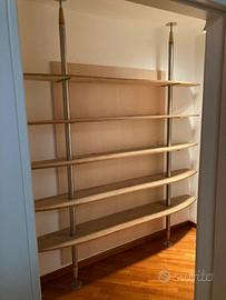 Libreria legno e acciaio