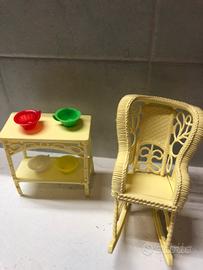 Sedia a dondolo barbie anni 70