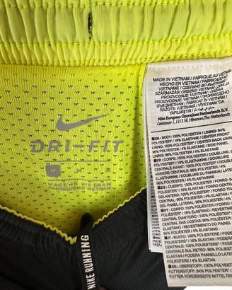Nike Shorts Uomo Running Training Nero Fluo