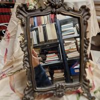 Specchiera da tavolo in Bronzo inizio Sec. XX H. 3