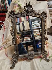 Specchiera da tavolo in Bronzo inizio Sec. XX H. 3