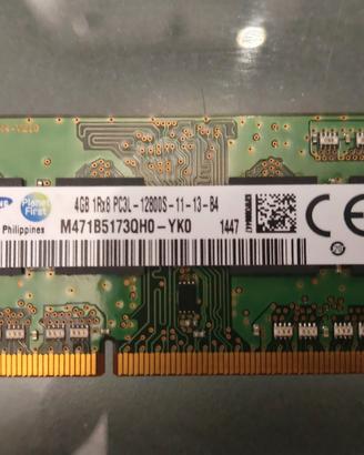 RAM Samsung DDR3L da 4GB (modello M471B5173QH0-YK0