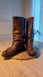 Stivali donna pelle marrone n.40