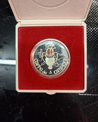 Medaglia in argento Coppa Campioni MILAN 1990